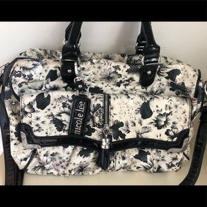 Nicole Lee Black & White floral handbag